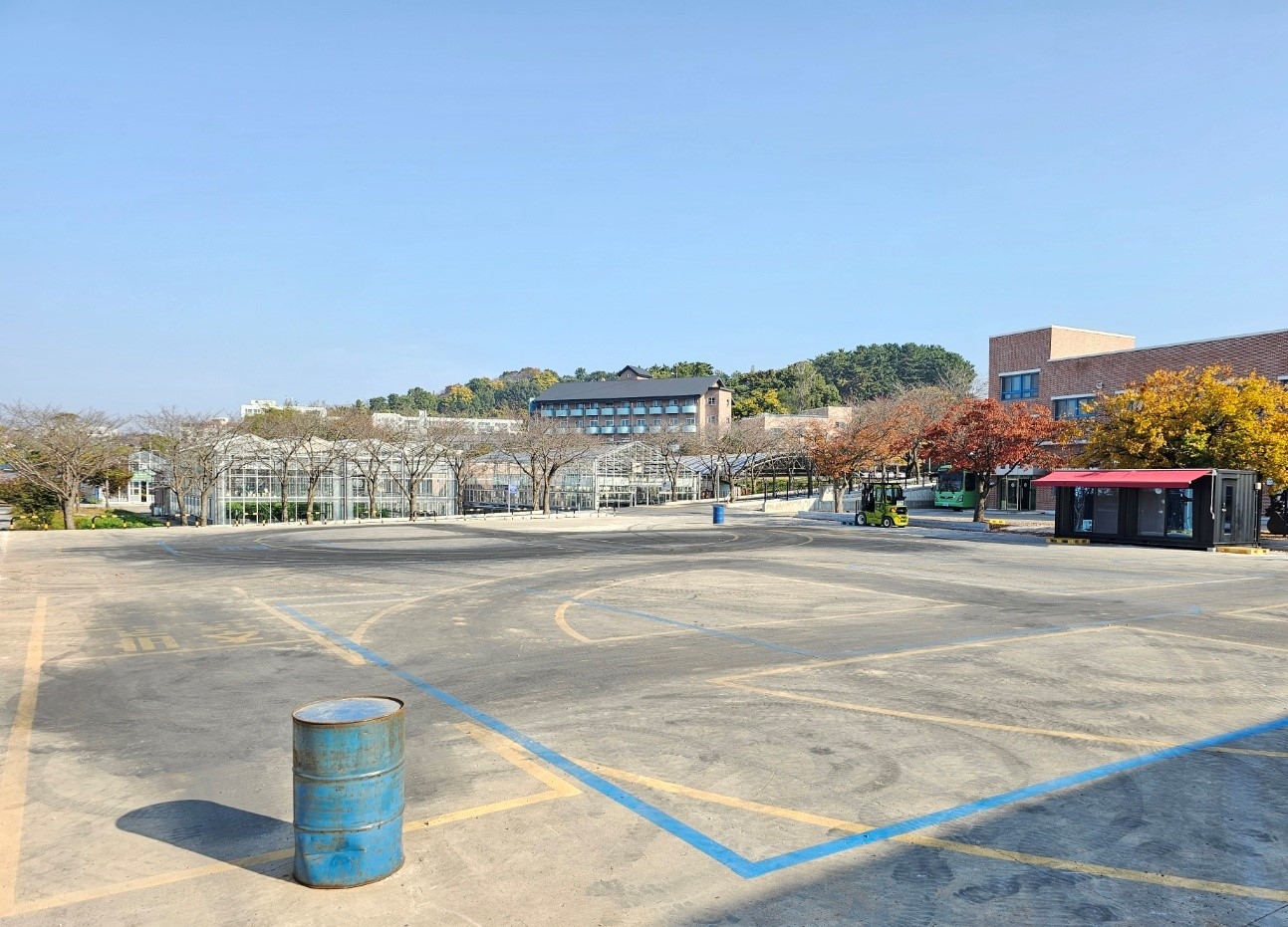 경상남도 농업계 고등학교 공동실습소 지게차 실습장 전경